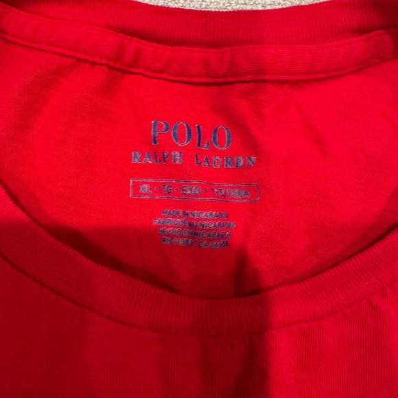 Polo by Ralph Lauren Red, Navy, and Gray Striped Tees - Picture 4 of 13